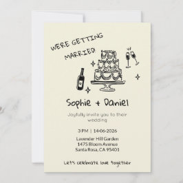 Convite Minimalist Hand-Drawn