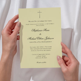 Convite MINIMALIST Island Citrus Cross Formal Wedding