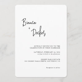 Convite Minimalist Modern Wedding