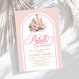 Convite Minimalist petals and prosecco invite boho arch