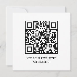 Convite Minimalist QR | Modern Custom Text Design