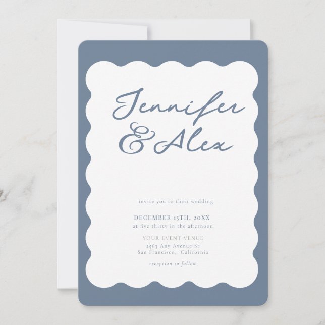 Convite Minimalist Retro Photo Collage Wedding Invitations (Frente)