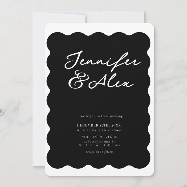 Convite Minimalist Retro Photo Collage Wedding Invitations (Frente)