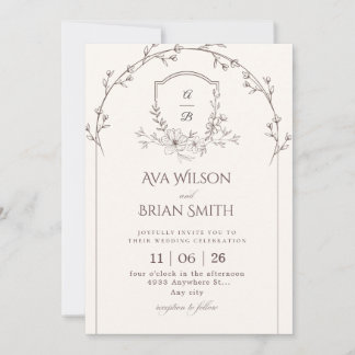 Convite Minimalist Wedding Invitation