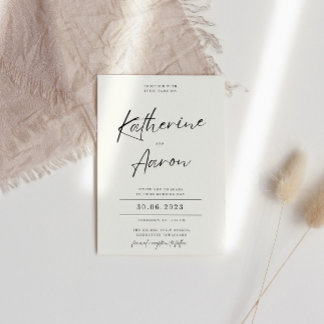 Convite Minimalist Wedding Invitation