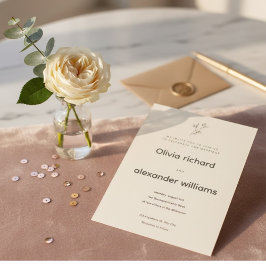 Convite Minimalist Wedding Invitation Template