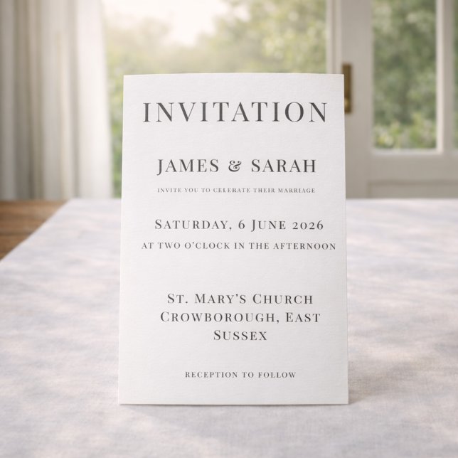 Convite Minimalist Wedding Invitation Template | Elegant (Criador carregado)