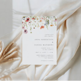 Convite Minimalist Wildflower Wedding