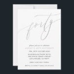 Convite MINIMALISTA aniversário de 40 anos cônica de calig<br><div class="desc">por kat massard / WWW.SIMPLYSWEETPAPERIE.COM Adorem o design,  mas gostariam de ver algumas mudanças - outro esquema de cores,  produto,  adicionar uma fotografia ou adaptar para uma ocasião diferente - sem preocupações,  simplesmente contactem-me,  kat@simplysweetPAPERIE.com Tenho o prazer de ajudar!</div>