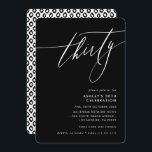 Convite MINIMALISTA Caligrafia elegante 30 negro<br><div class="desc">por kat massard / WWW.SIMPLYSWEETPAPERIE.COM Adorem o design,  mas gostariam de ver algumas mudanças - outro esquema de cores,  produto,  adicionar uma fotografia ou adaptar para uma ocasião diferente - sem preocupações,  simplesmente contactem-me,  kat@simplysweetPAPERIE.com Tenho o prazer de ajudar!</div>