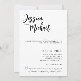 Convite 💍 Minimalista Casamento Elegante