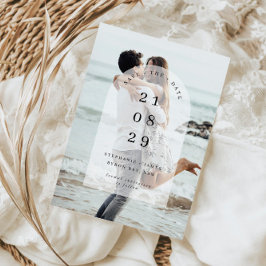 Convite Minimalista centro moderno arco foto Salve a data 