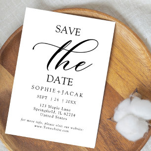 Convite Minimalista classe Preto Elegante texto Salve a Da