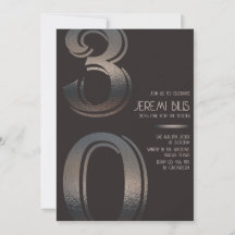 Convite minimalista de 30º