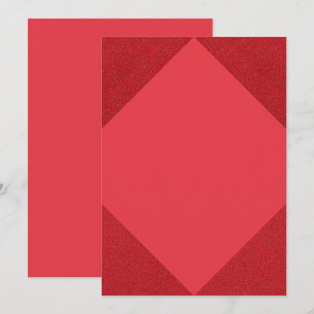 Convite minimalista de borda vermelha - personaliz (Frente/Verso)
