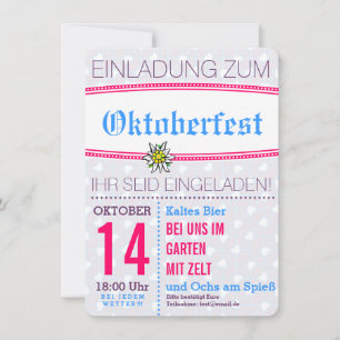 convite minimalista de Oktoberfest