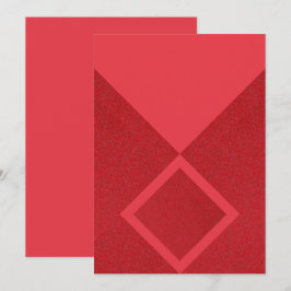 Convite Minimalista Diamante Vermelho Intenso – Pe