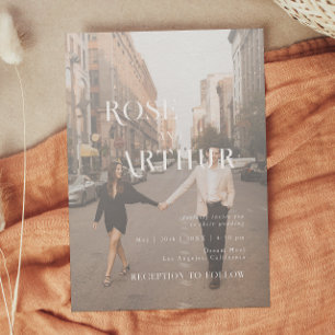 Convite Minimalista e sofisticado preto e branco