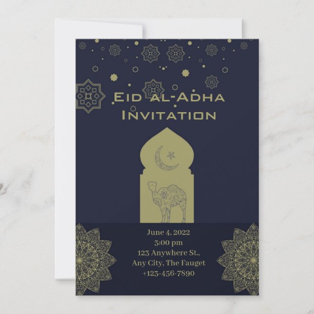 Convite Minimalista Eid al-adha (Frente)