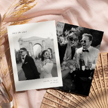 Minimalista Elegante Foto Salve a data