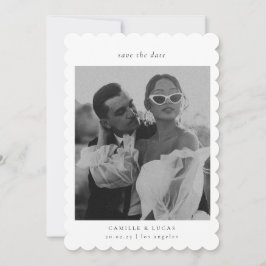 Convite Minimalista Elegante Foto Salve a data