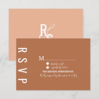 Convite Minimalista Escuro Terracota Boêmio RSVP