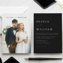 Minimalista Foto de Casamento Elegante Preto e Bra