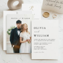 Minimalista Moderno Branco Elegante Foto Casamento