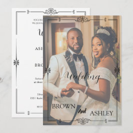 Convite Minimalista Moderno Casamento de Foto | Elegante E