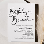 Convite Minimalista Moderno e Minimalista Partido Brunch<br><div class="desc">Este é um Convite de festas minimalista de aniversário de Brunch!</div>