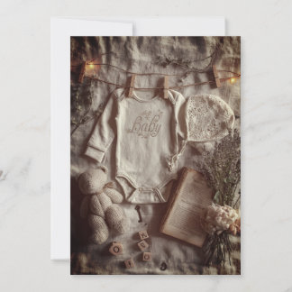 Convite Minimalista & Moderno Sprinkle | Neutro Suave