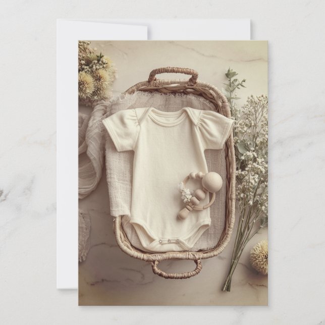 Convite Minimalista & Moderno Sprinkle | Simples & Doce (Frente)