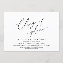 Convite Minimalista, Mudança de Planos, alterar a data