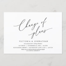 Minimalista, mudança de planos, mude a data