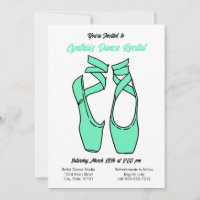 Convite Minimalista para Recital de Dança de Balle