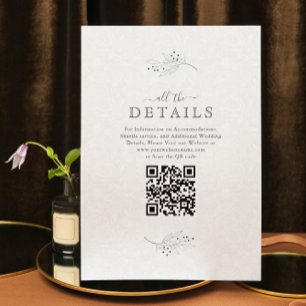 Convite Minimalista Preto em Paisley Branco Macio RSVP 