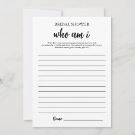 Convite Minimalista Quem Sou Eu Chá de panela