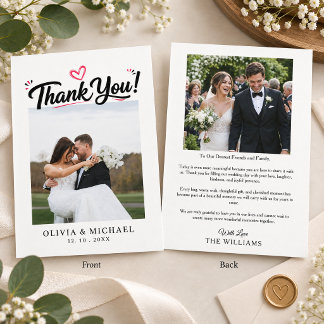 Convite Minimalista Script Simples com Coração Casamento F