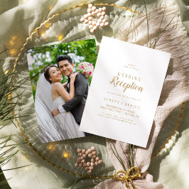 Convite Minimalista simples|Recepção de casamento de fotos