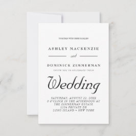 Convite Minimalista Tudo Em Um Casamento Moderno