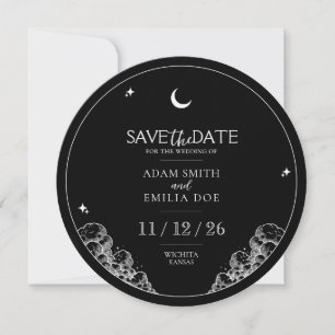 Convite Minimalista Vintage Celestial Casamento Salve a Da