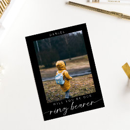 Convite Minimalista Você será meu Portador de Aliança Foto