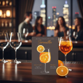 Convite Minimalistic Aperol Spritz Bachelorette Party