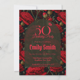Convite Minimalistic Carnation Flower Birthday Celebration