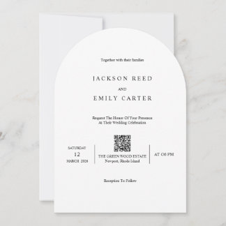 Convite Minimalistic Modern Wedding Invitation Card
