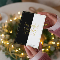 Minimalística de tela de divisão em preto e branco