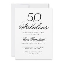 Mínimo 50 & Tipografia Fabulosa Aniversário de 50 