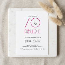 Mínimo 70 e Fabulosa Festa de Aniversário de 70 an