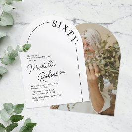 Convite Mínimo Adulto Arch 60º Aniversário