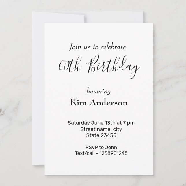 Convite Mínimo colorido adicione seu nome de imagem de tex (Frente)